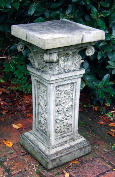 stone garden statue rococo plinth