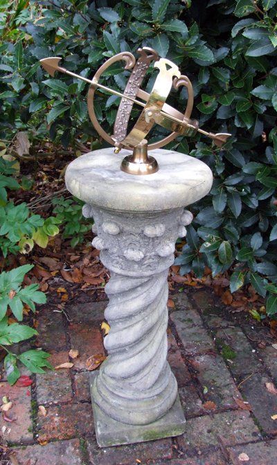 stone garden statue roman armillary