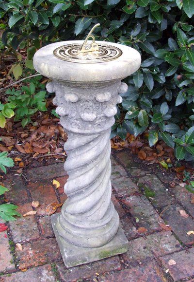 stone garden statue roman brass sundial