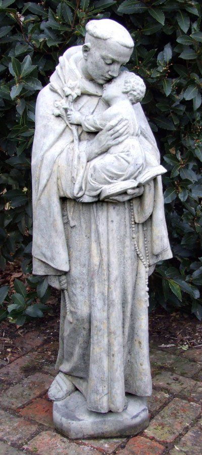 stone garden statue saint anthony