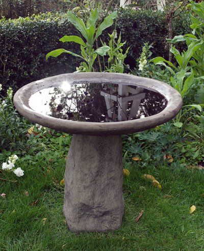 stone garden statue staddle birdbath
