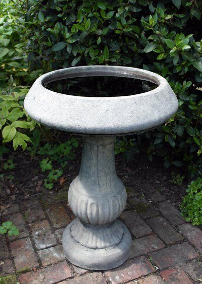 stone garden statue victorian birdbath