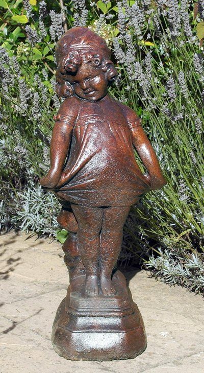 stone garden statue victorian girl