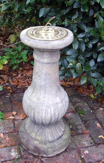 stone garden statue victorian brass sundial