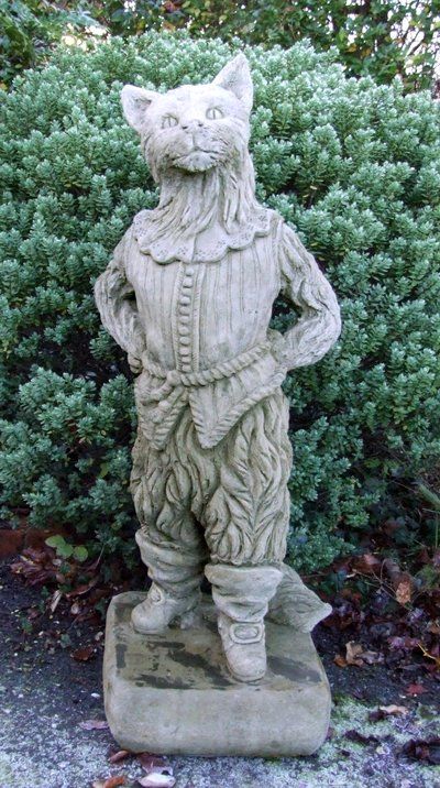 stone garden statue whittington cat