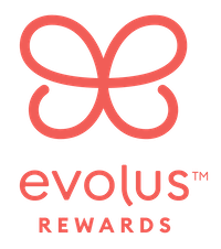 A logo for a company called evolus rewards