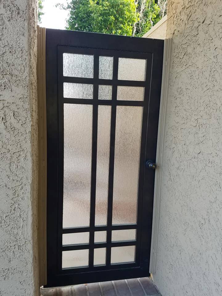 Door with glass