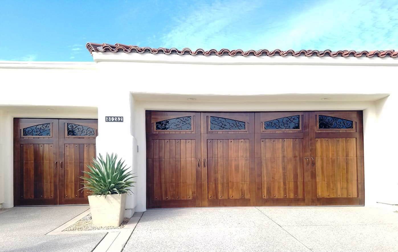 Cedar garage door