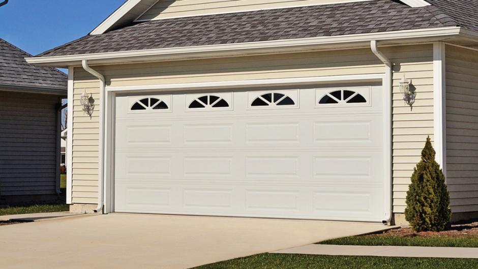 White garage door
