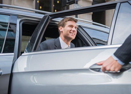 A man sitting in the car