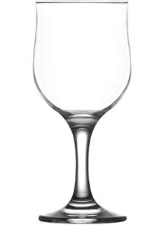 An empty wine glass on a white background.
