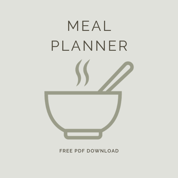 Meal Planner (Free PDF Download) by Sue Cartwright, Spiral Leaf