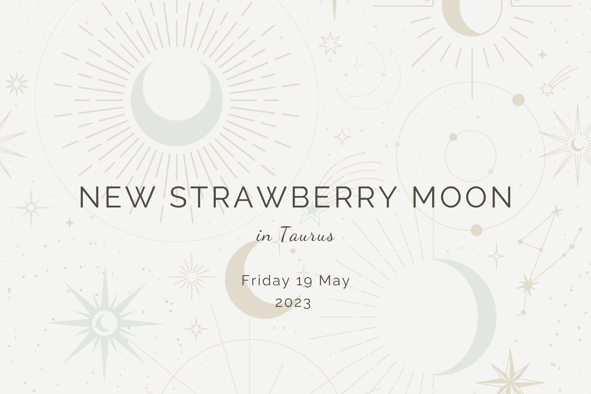 New Strawberry Moon in Taurus by Sue Cartwright, Spiral Leaf