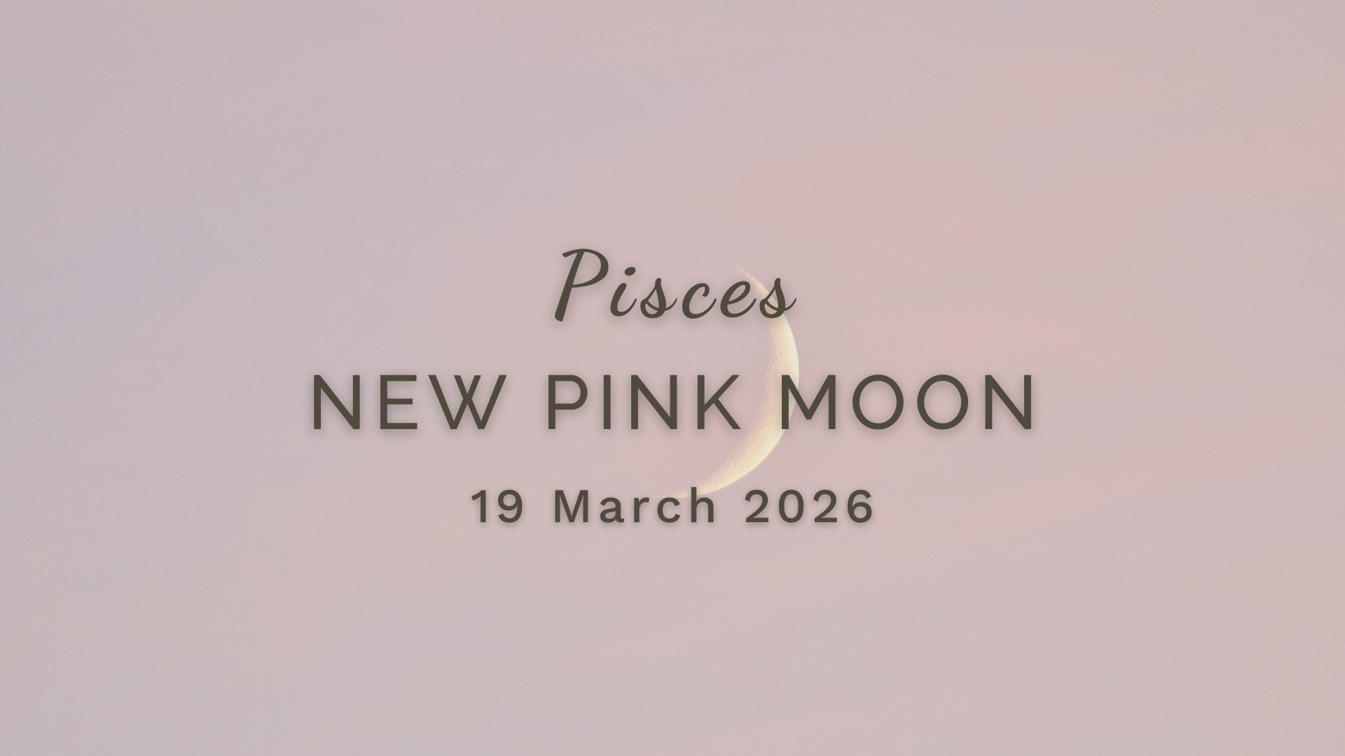 New Pink Moon in Pisces - Thursday19 March (2026) by Sue Cartwright, Spiral Leaf