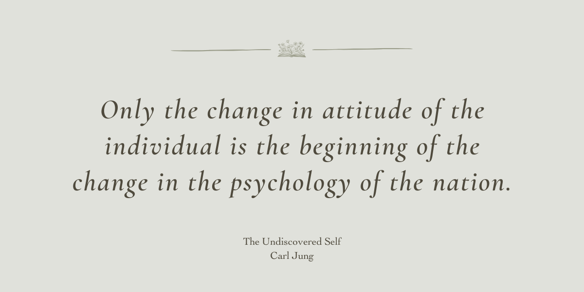 The Undiscovered Self by Carl Jung - Book Review by Sue Cartwright, Spiral Leaf The Undiscovered Self by Carl Jung - Book Review by Sue Cartwright, Spiral Leaf