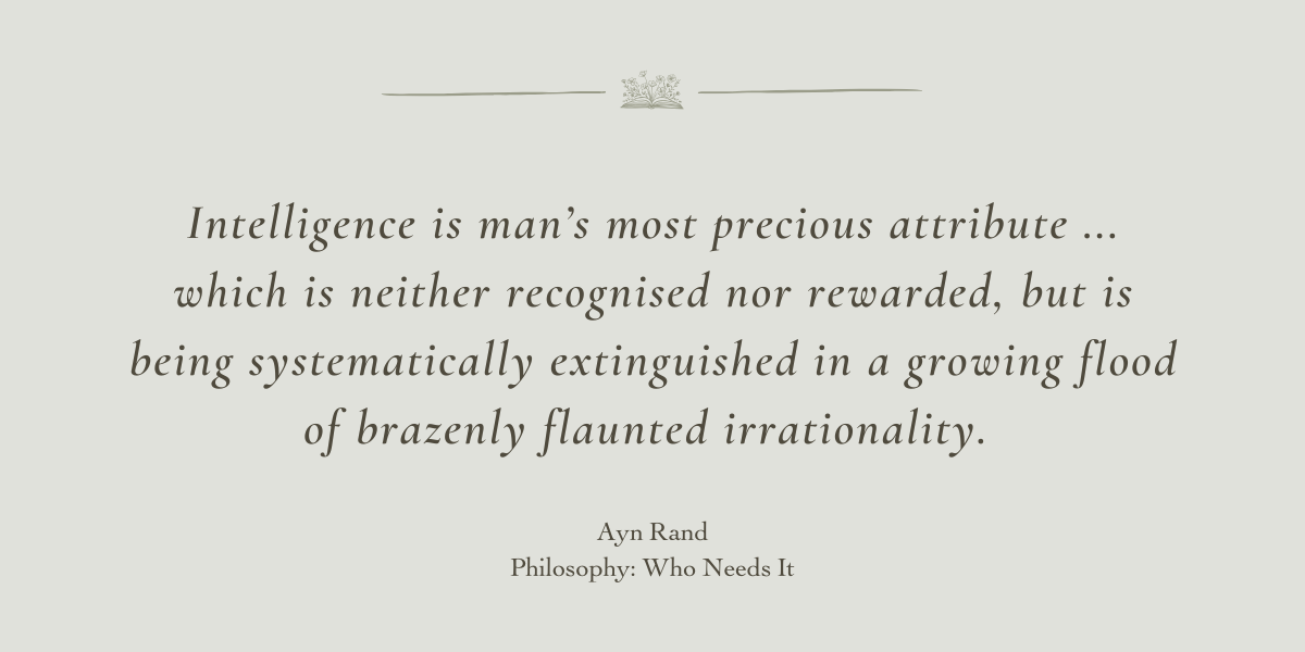 Philosophy: Who Needs It by Ayn Rand - Book Review by Sue Cartwright, Spiral Leaf