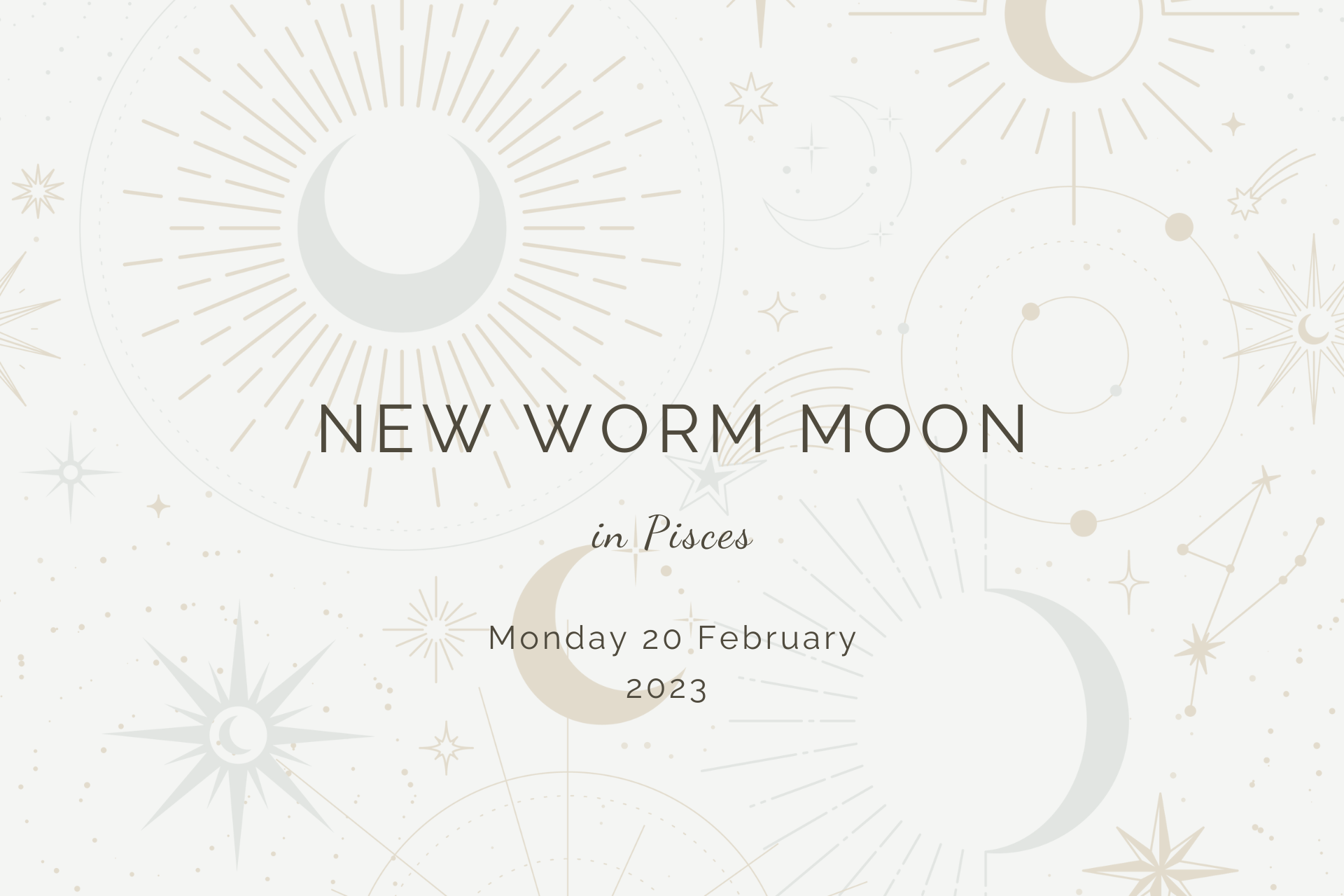 New Worm Moon in Pisces by Sue Cartwright, Spiral Leaf