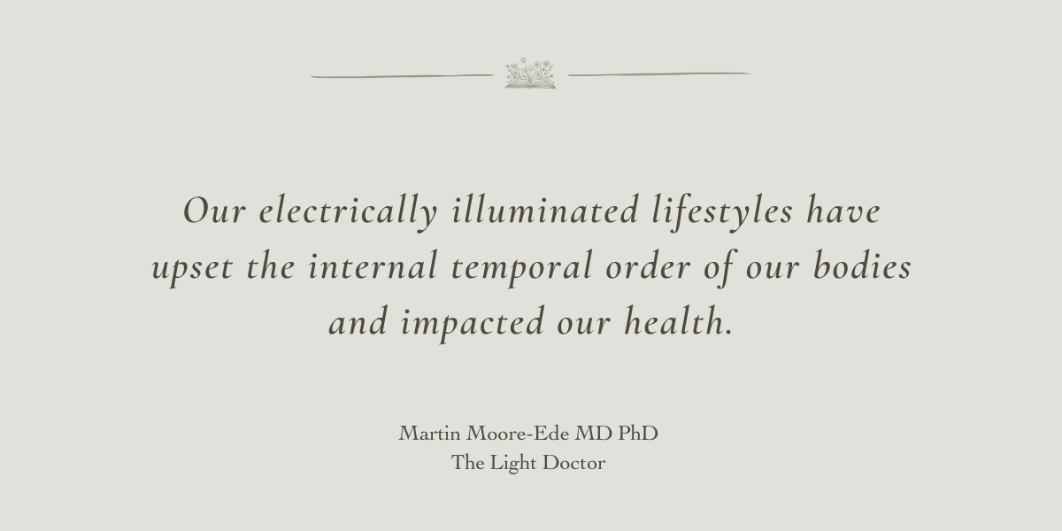 The Light Doctor by Martin Moore-Ede MD PhD - A Book Review by Sue Cartwright, Spiral Leaf