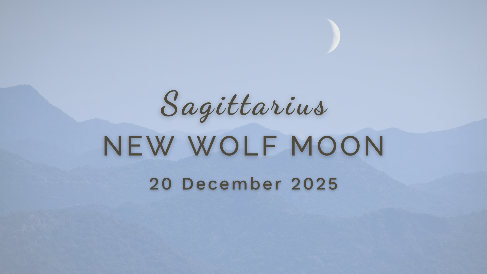 New Wolf Moon in Sagittaruis - Saturday 20 December (2025) by Sue Cartwright, Spiral Leaf