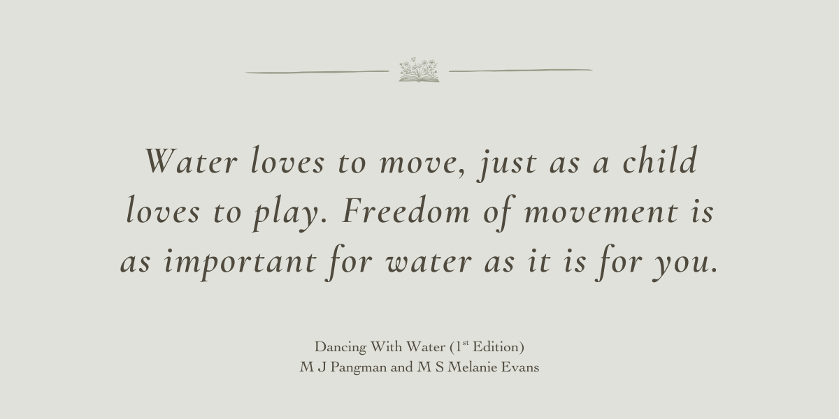 Dancing with Water by M J Pangman MS and Melanie Evans - Book Review by Sue Cartwright, Spiral Leaf Dancing with Water by M J Pangman MS and Melanie Evans - Book Review by Sue Cartwright, Spiral Leaf