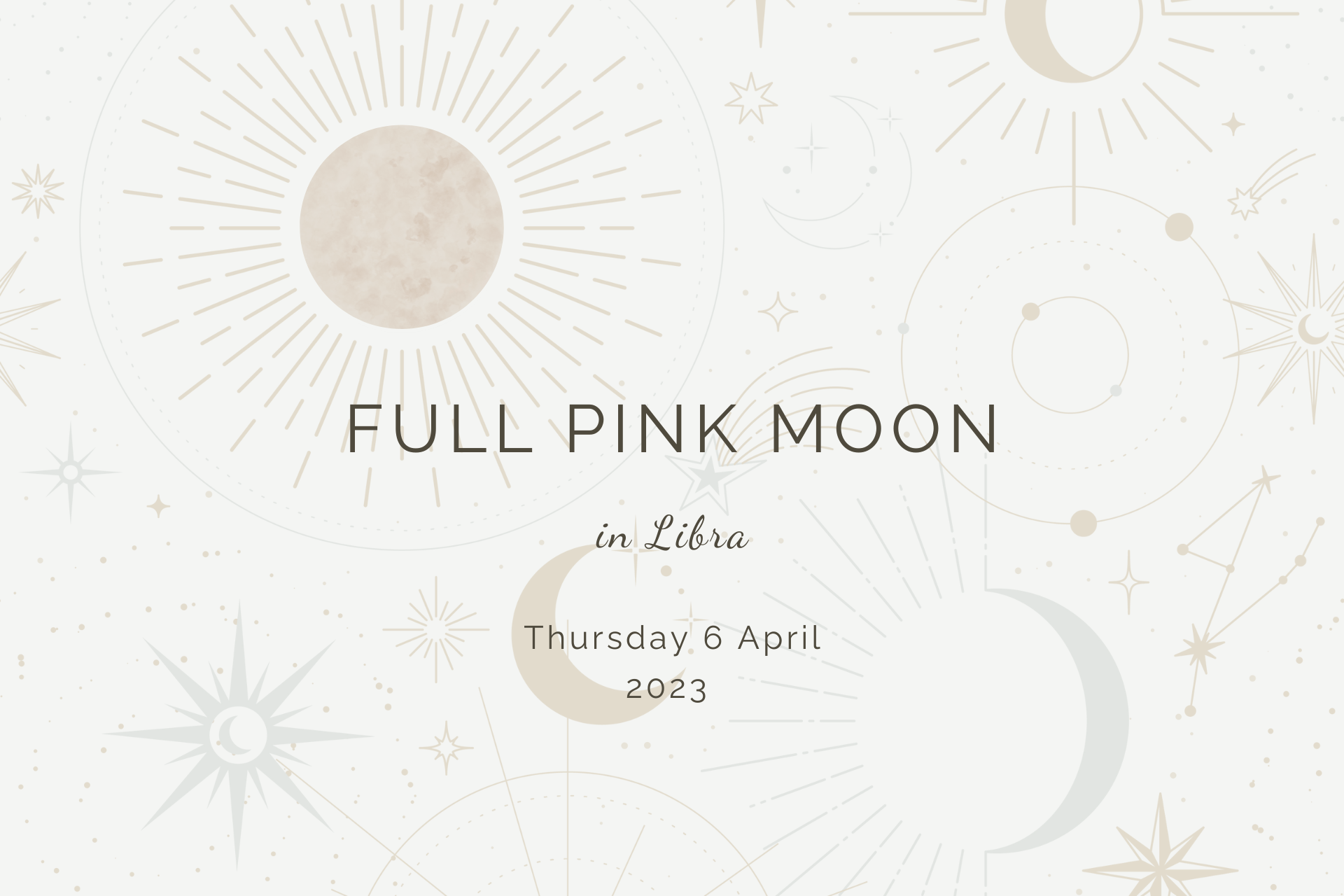 Full Pink Moon in Libra by Sue Cartwright, Spiral Leaf