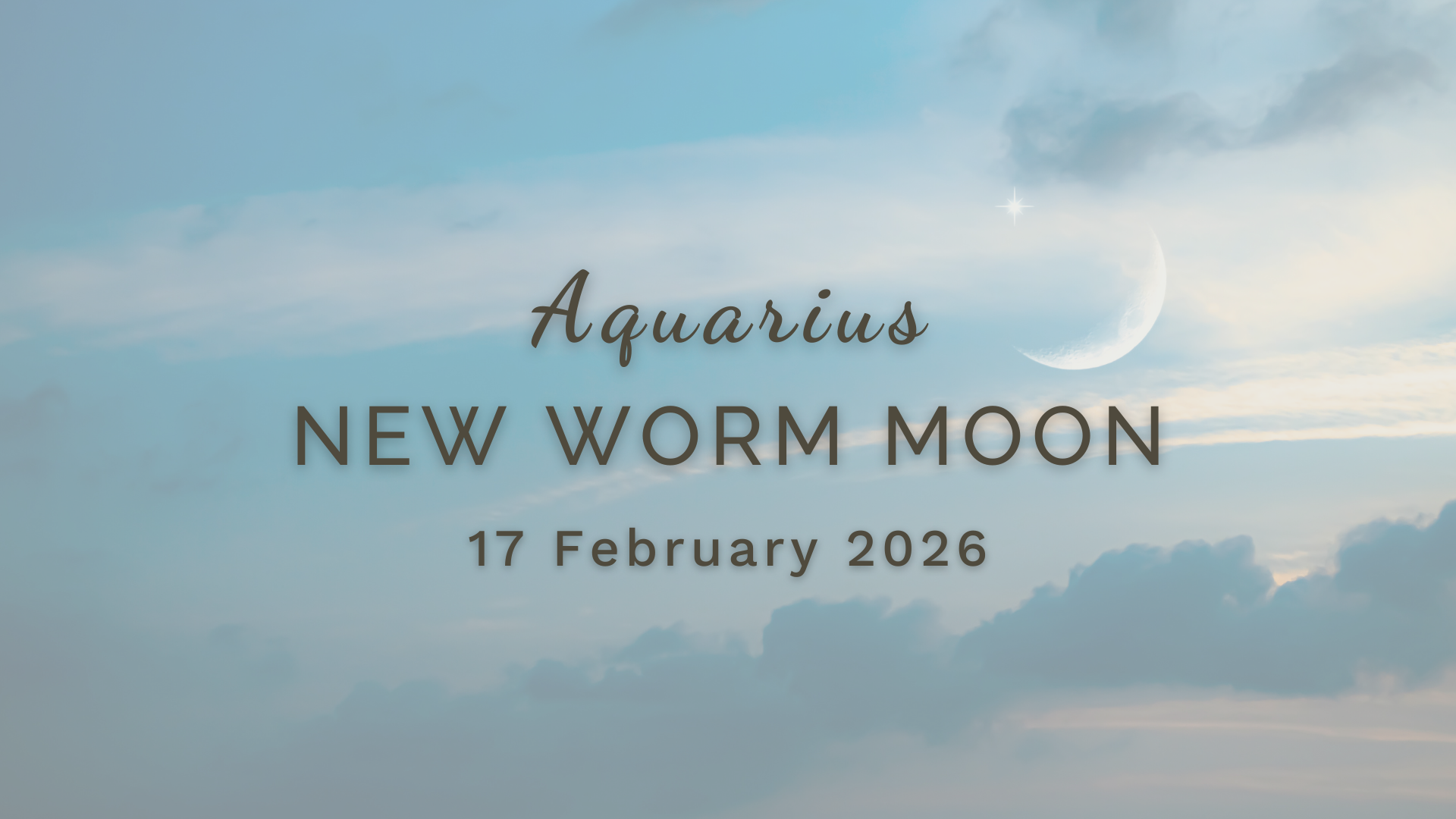 New Worm Moon in Aquarius - Tuesday 17 February (2026) by Sue Cartwright, Spiral Leaf