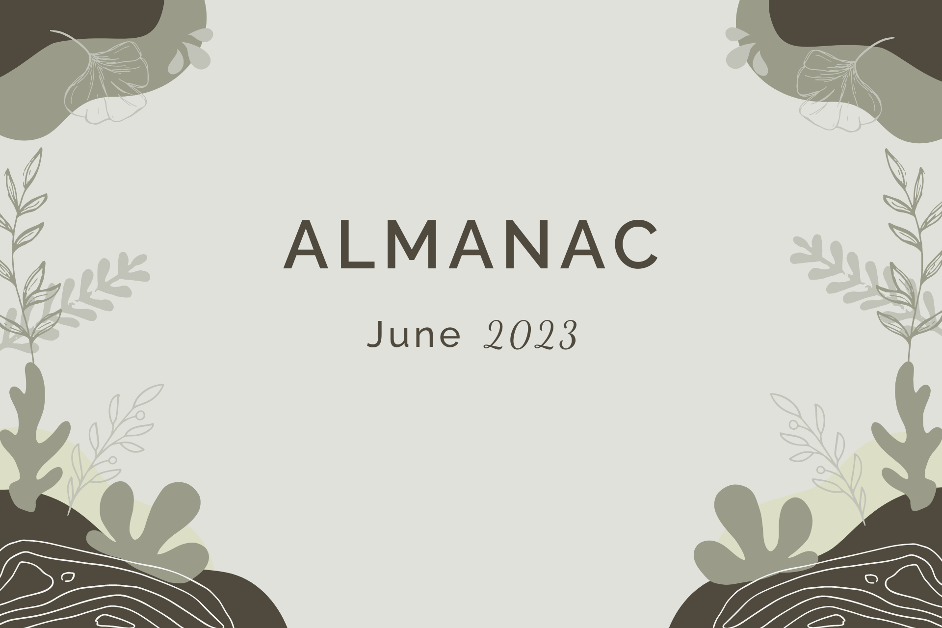 Almanac for June 2023 by Sue Cartwright, Spiral Leaf