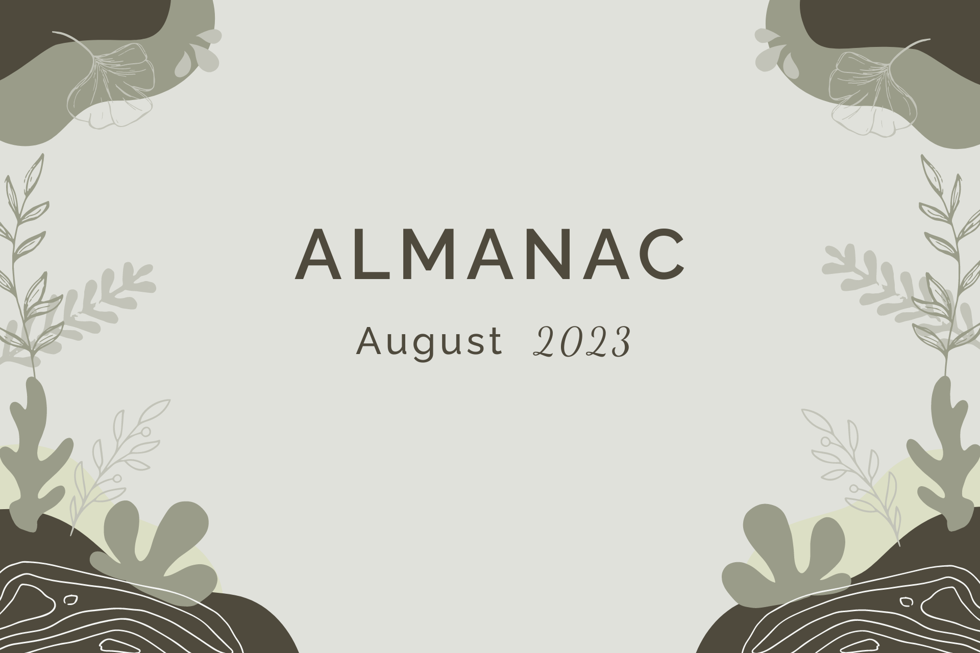 Almanac for August 2023 by Sue Cartwright, Spiral Leaf