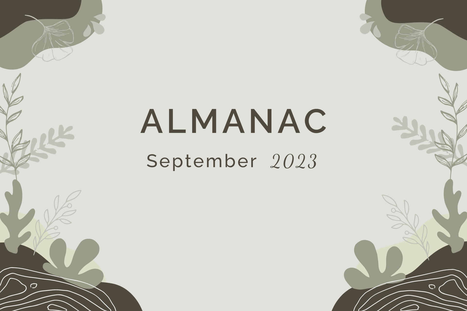 Almanac for September 2023 by Sue Cartwright, Spiral Leaf