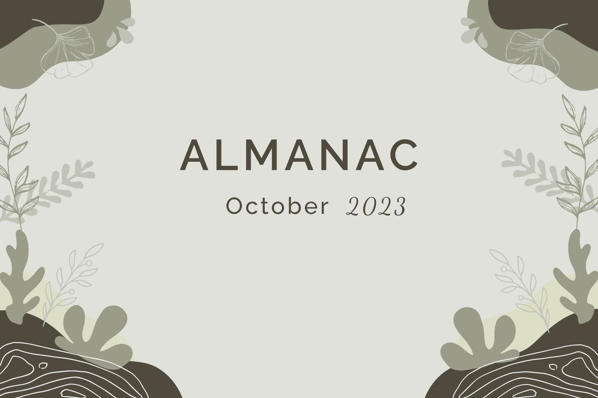 Almanac for October 2023 by Sue Cartwright, Spiral Leaf