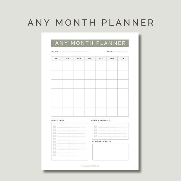Spiral Leaf Planner (FREE Download) by Sue Cartwright, Spiral Leaf