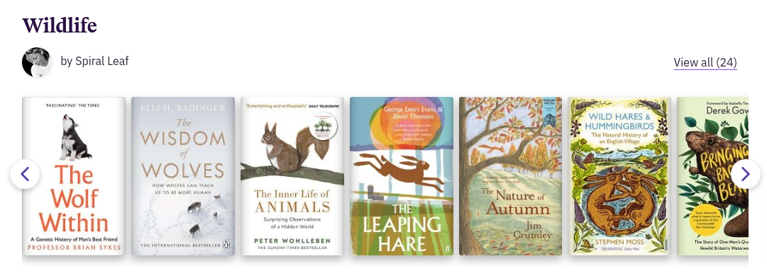Nature WIldlife Books - Spiral Leaf Bookshop