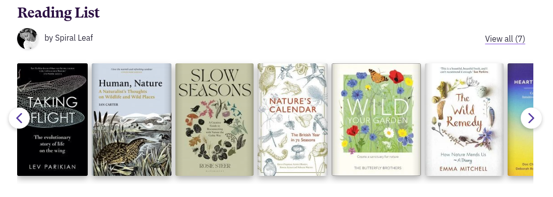 Nature Reading List - Spiral Leaf Bookshop
