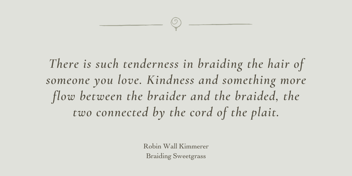 Braiding Sweetgrass by Robin Wall Kimmerer - Book Review by Sue Cartwright, Spiral Leaf