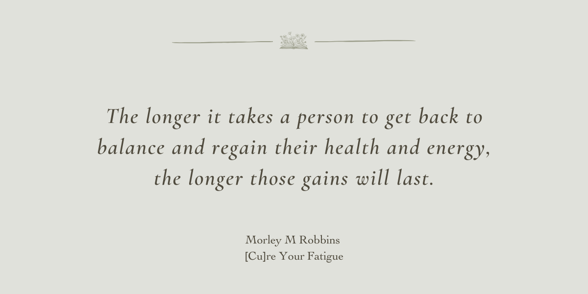 Cure Your Fatigue by Morley M Robbins - A Book Review by Sue Cartwright, Spiral Leaf