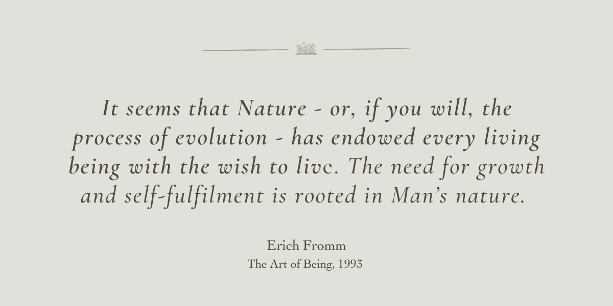 The Art of Being by Erich Fromm - Book Review by Sue Cartwright, Spiral Leaf