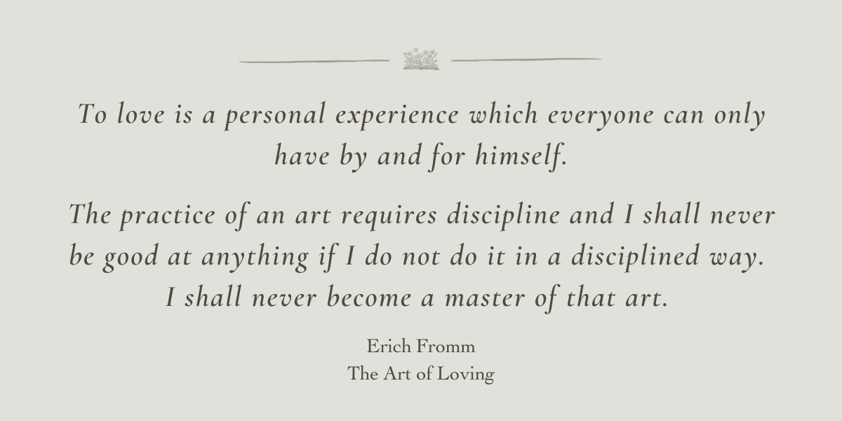 The Art of Loving by Erich Fromm - Book Review by Sue Cartwright, Spiral Leaf