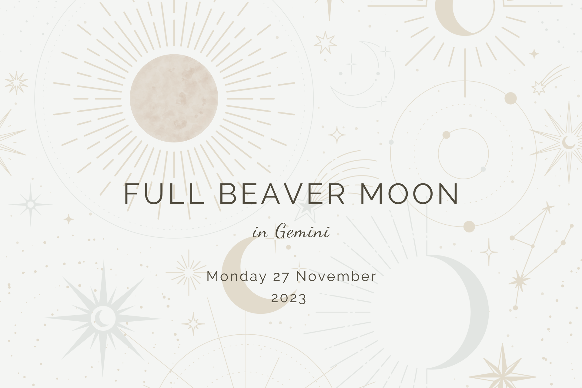 Full Beaver Moon in Gemini by Sue Cartwright, Spiral Leaf