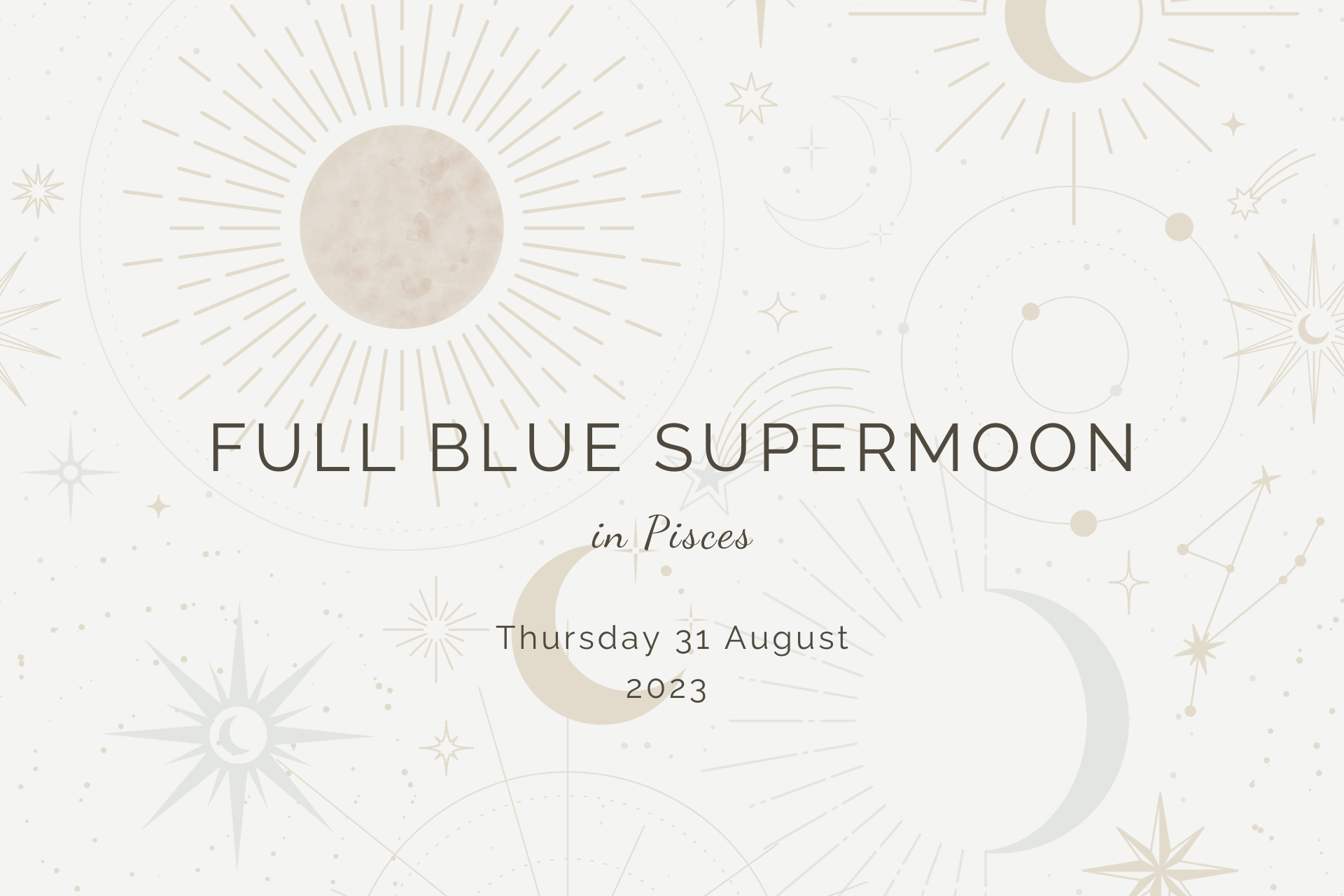 Full Blue Supermoon in Pisces by Sue Cartwright, Spiral Leaf