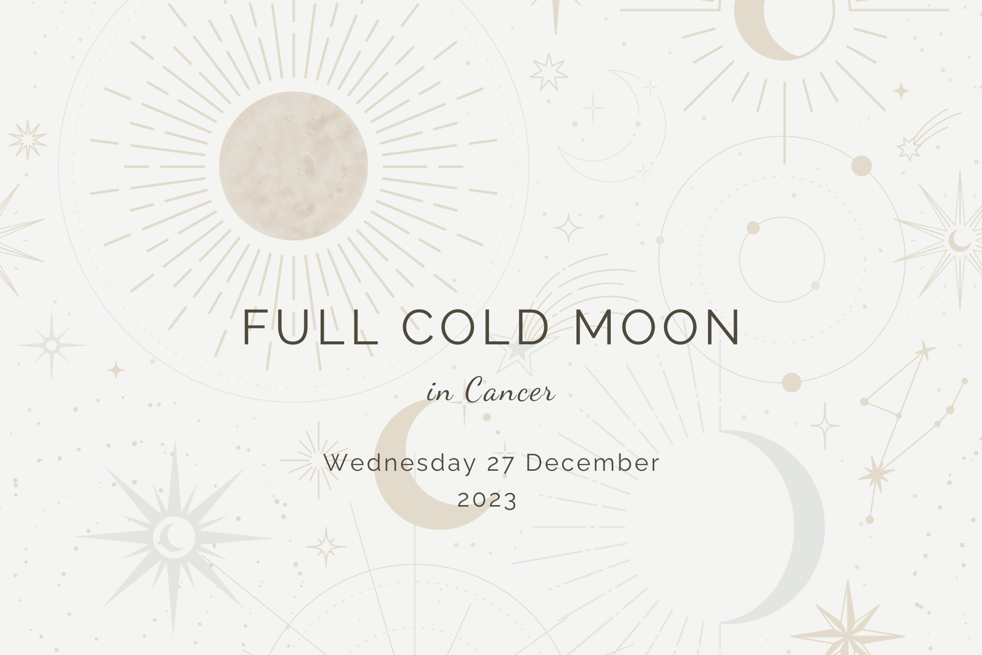 Full Cold Moon in Cancer by Sue Cartwright, Spiral Leaf