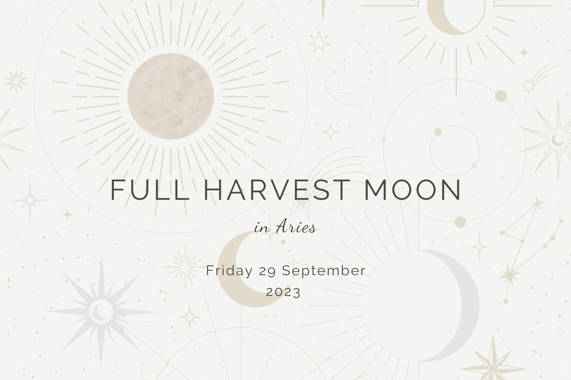 Full Harvest Moon in Aries by Sue Cartwright, Spiral Leaf