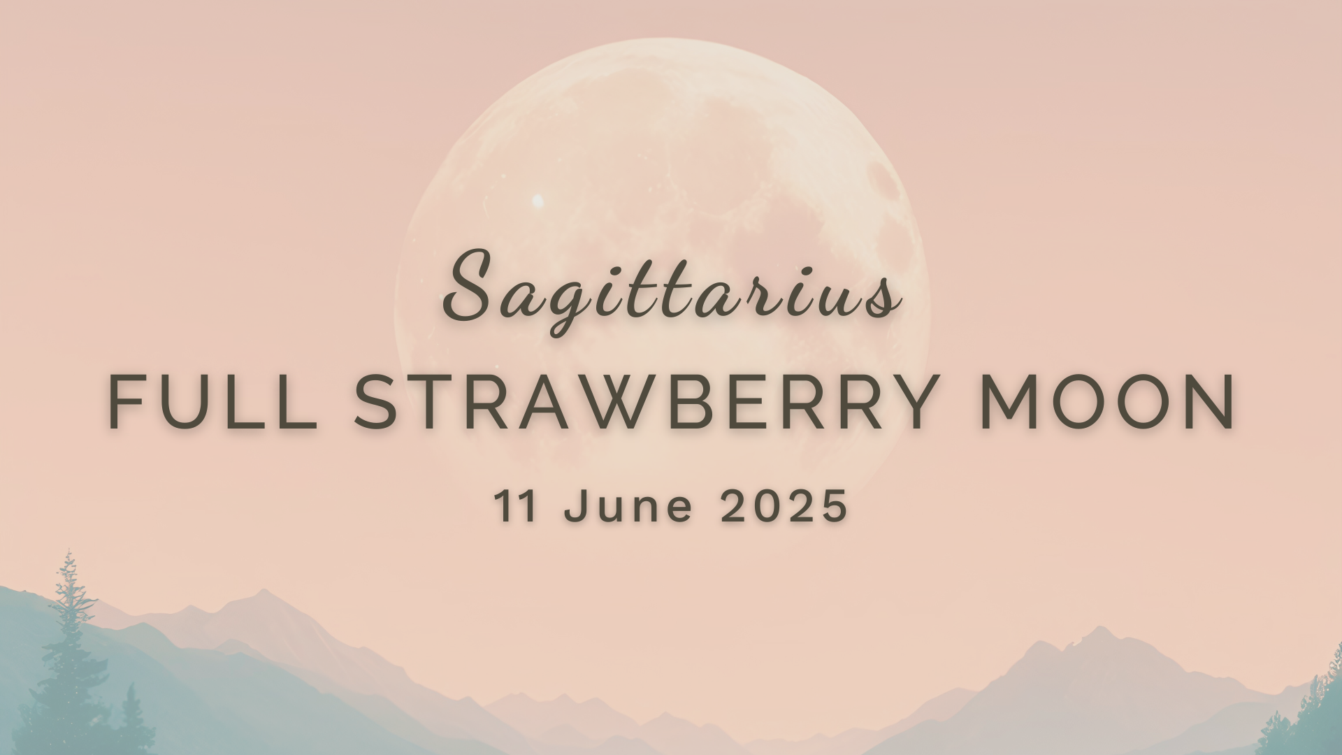 Full Strawberry Moon in Sagittarius - Wednesday 11 June (2025) by Sue Cartwright, Spiral Leaf Full Strawberry Moon in Sagittarius - Wednesday 11 June (2025) by Sue Cartwright, Spiral Leaf