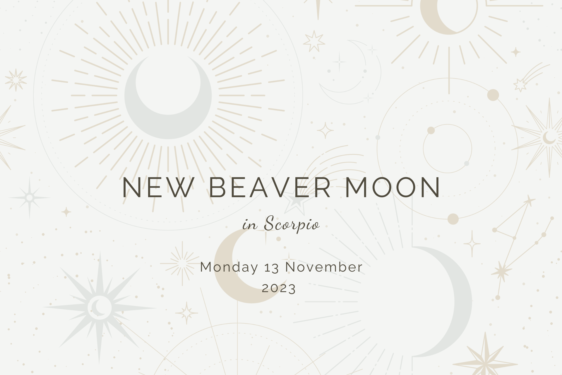 New Beaver Moon in Scorpio by Sue Cartwright, Spiral Leaf