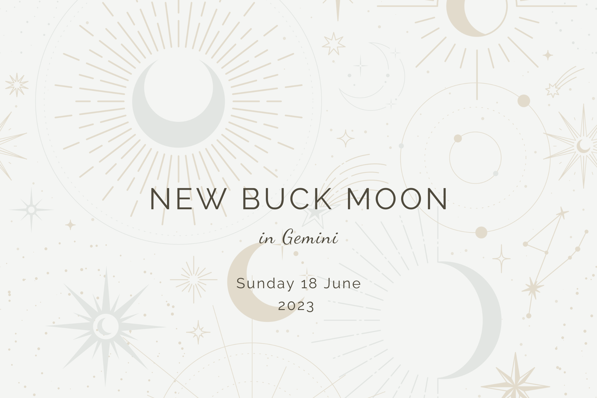 New Buck Moon in Gemini by Sue Cartwright, Spiral Leaf