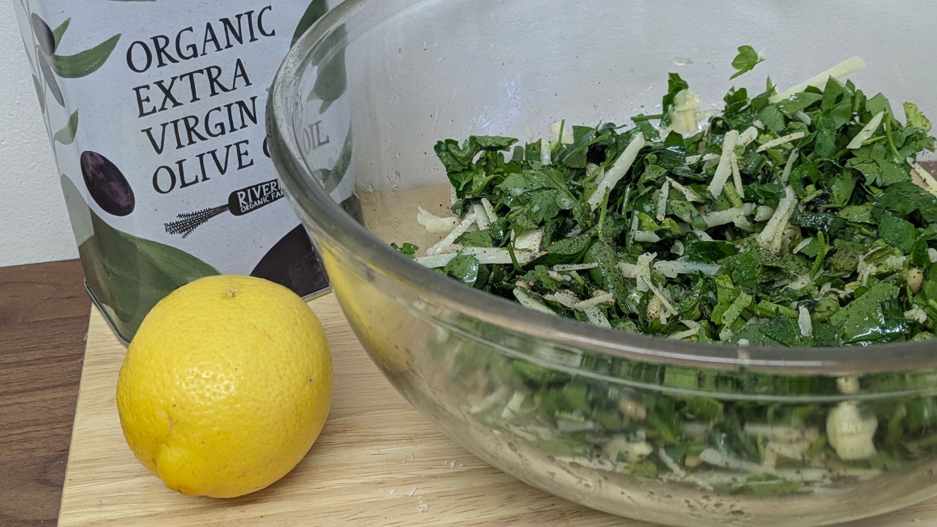 Mediterranean Parsley and Pine Nut Pesto - A Recipe by Sue Cartwright, Spiral Leaf