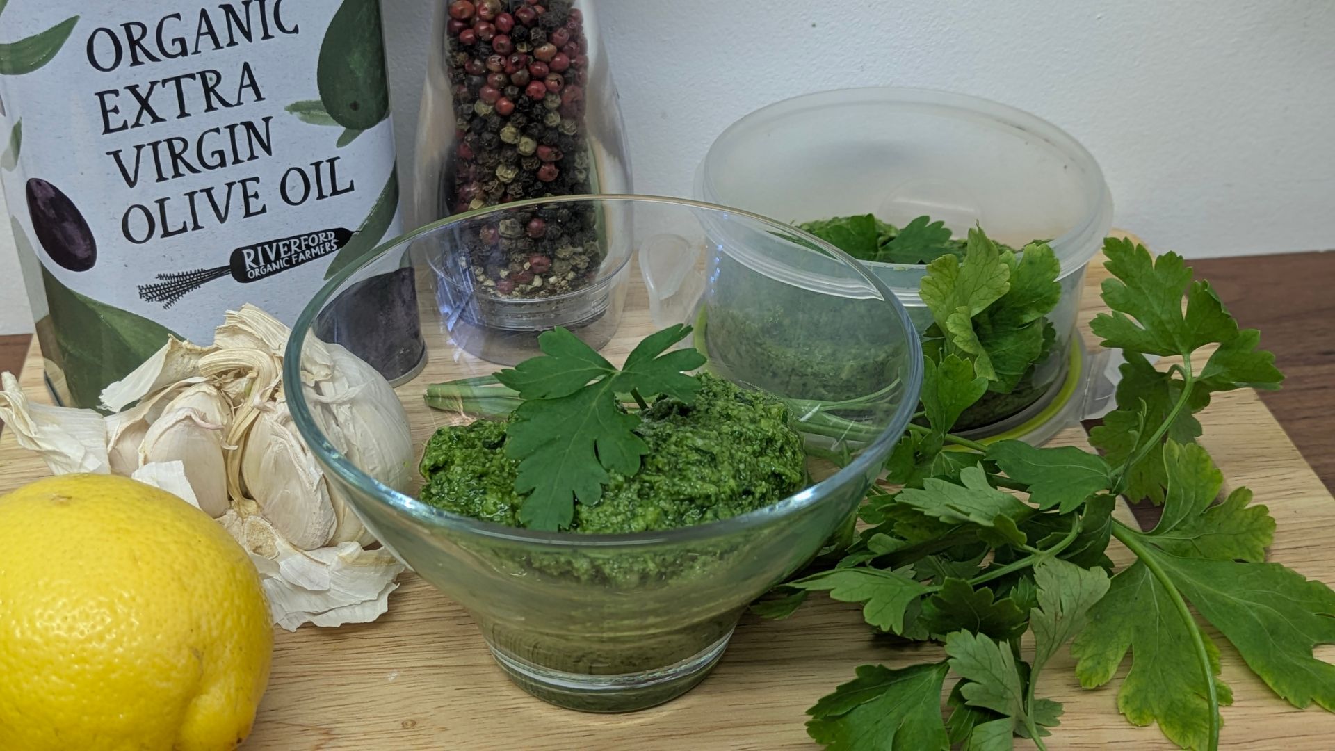 Mediterranean Parsley and Pine Nut Pesto - A Recipe by Sue Cartwright, Spiral Leaf