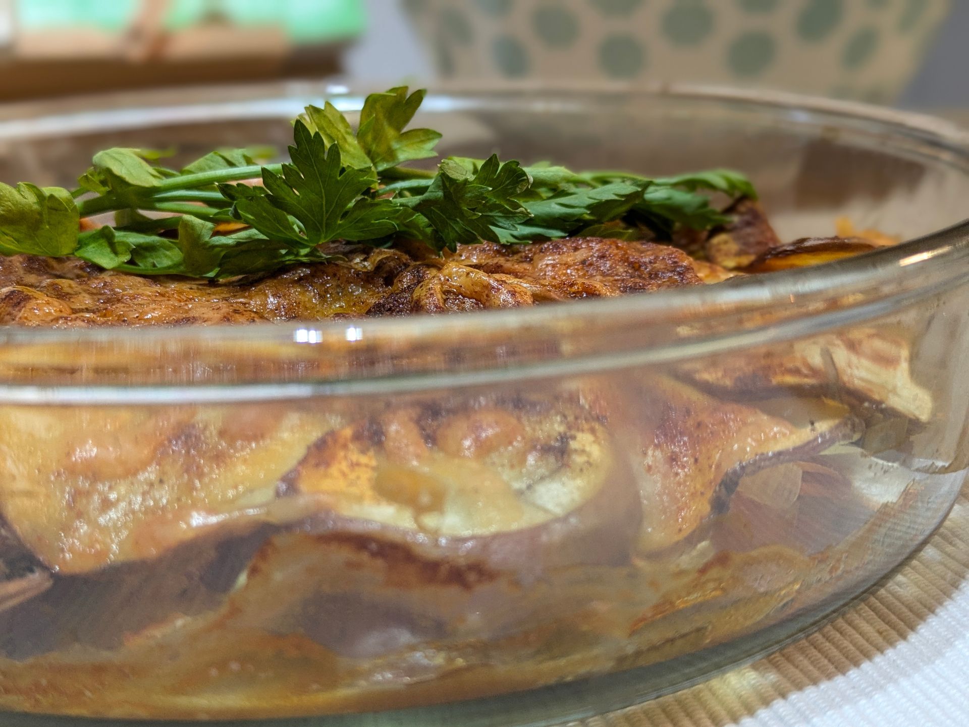 Deliciously Healthy Red Potato, Leek and Onion Pie by Sue Cartwright, Spiral Leaf