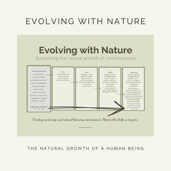 Evolving with Nature Chart (FREE Download) by Sue Cartwright, Spiral Leaf
