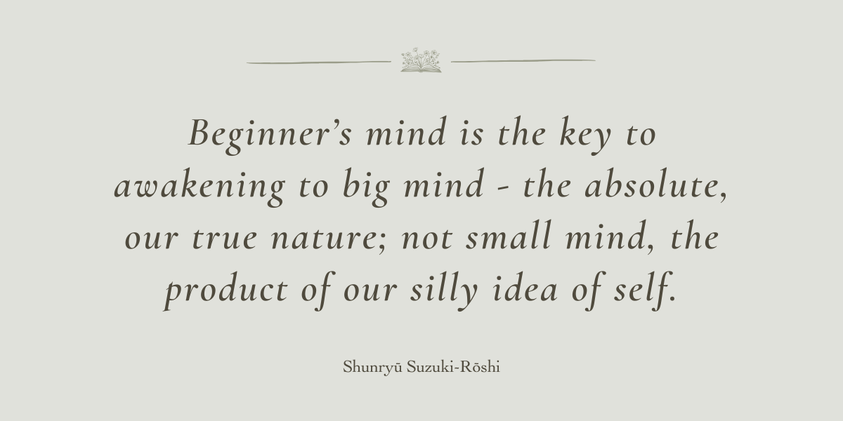 Zen Mind, Beginnger's Mind by Shunryū Suzuki - A book review by Sue Cartwright, Spiral Leaf