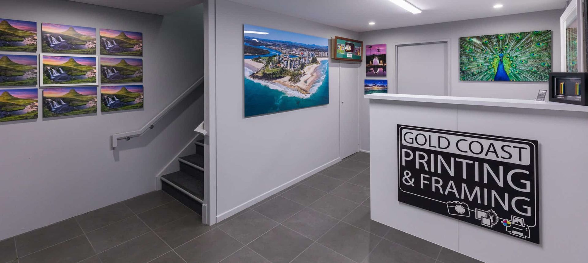 A Room With a Sign That Says Gold Coast Printing and Framing on It — Gold Coast Printing & Framing in Burleigh Heads, QLD
